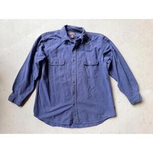 Moose Creek Men's XL Casual Heavy Flannel Blue Button-Up Shirt